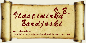 Vlastimirka Borđoški vizit kartica